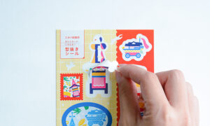 乙女の祇園祭_ポストカード_積層ステッカー_二層構造